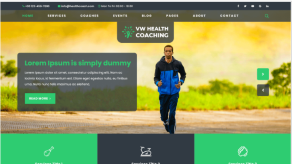 VW Health Coaching wordpress theme
