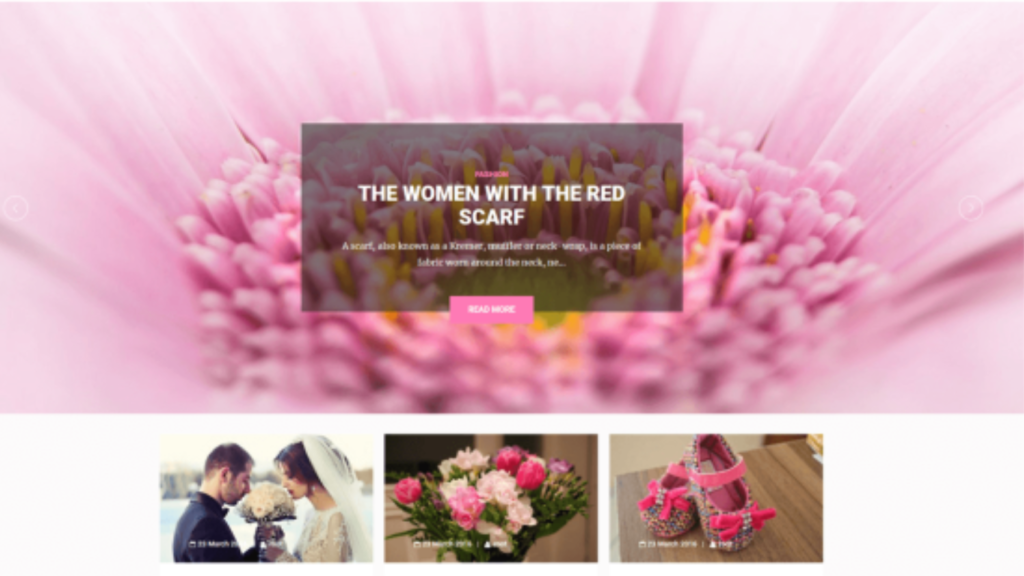 Free Feminine wordpress theme.
Elegant Pink wordpress theme
