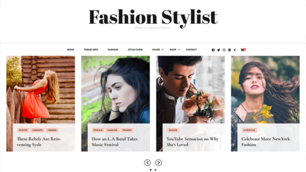fashion stylist wordpress theme