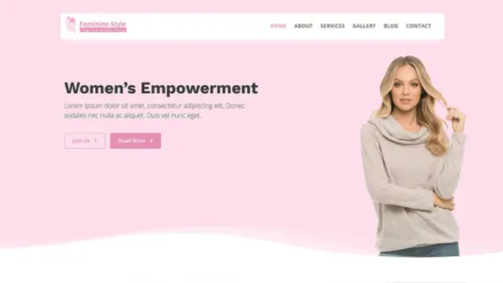 Free Feminine wordpress theme.
Feminine style wordpress theme