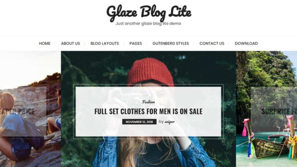 Glaze blog lite wordpress theme