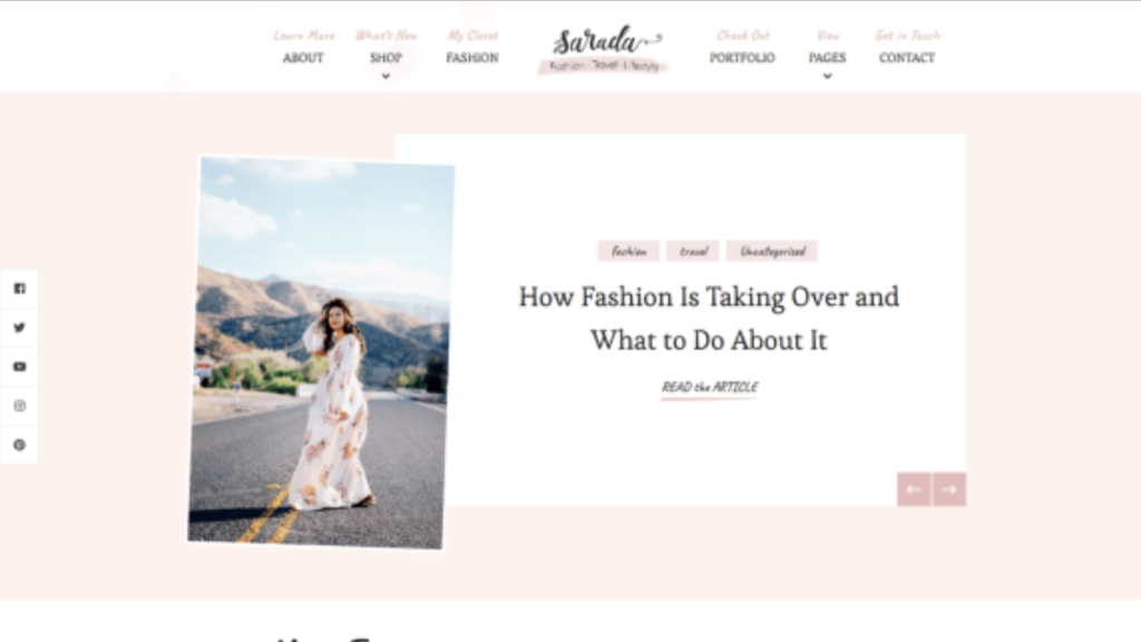 Free Feminine wordpress theme.
Sarada wordpress theme