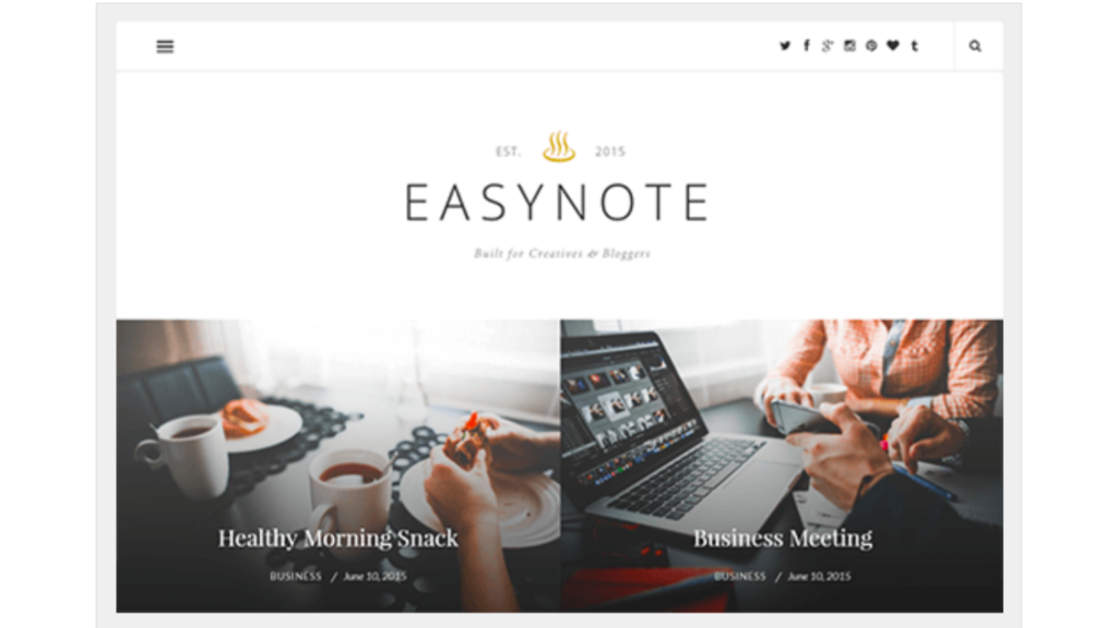easynote wordpress theme