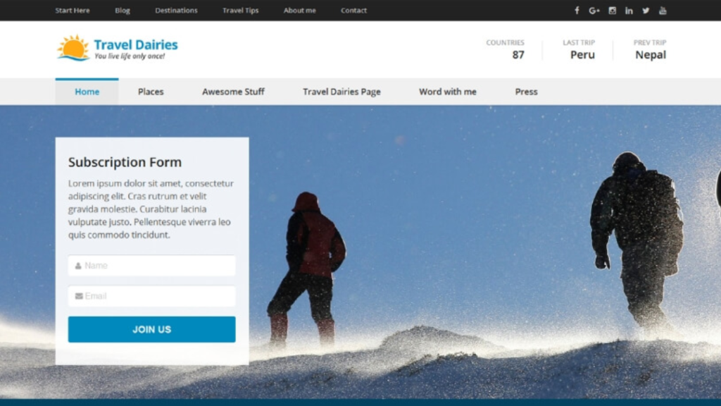 Rara Travel diaries pro wordpress theme